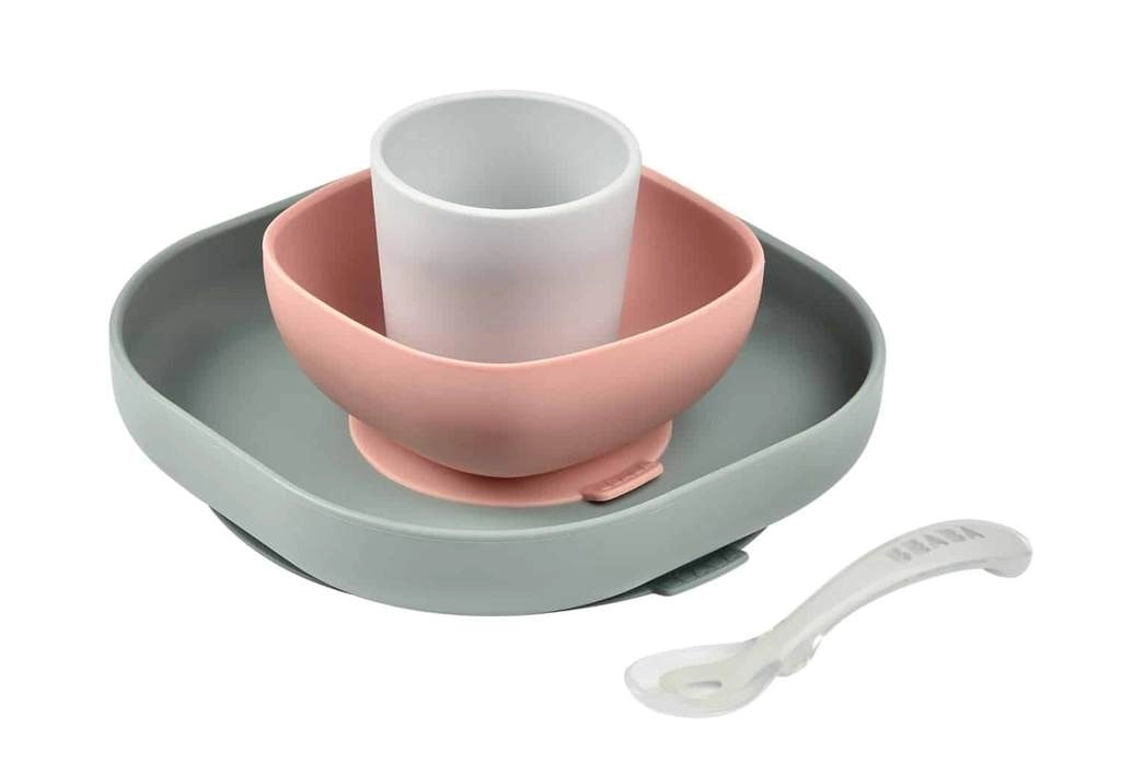 Beaba Silicone Suction Meal Set- Eucalyptus