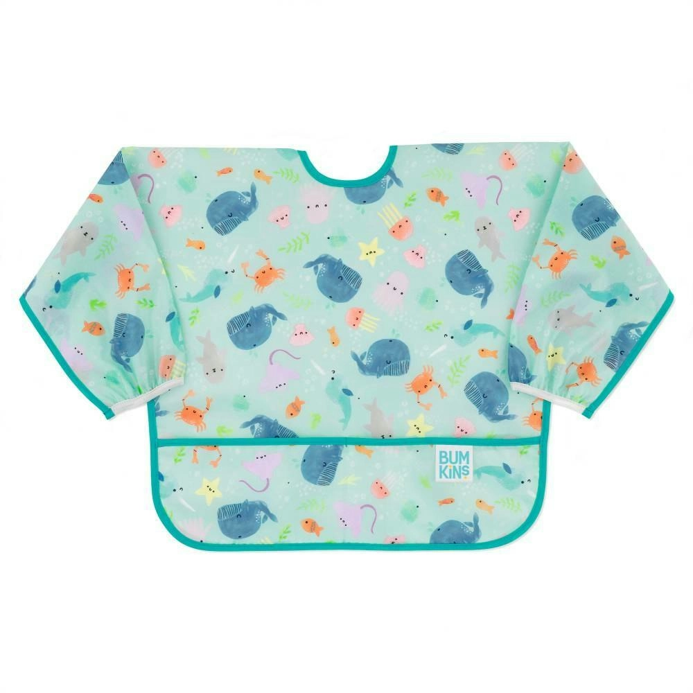 Bumkins Waterproof Sleeved Bib - Ocean Life