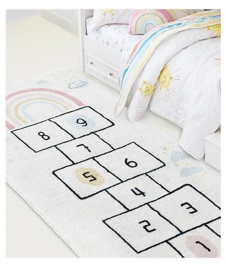 All 4 Kids Rainbow Hopscotch Rug