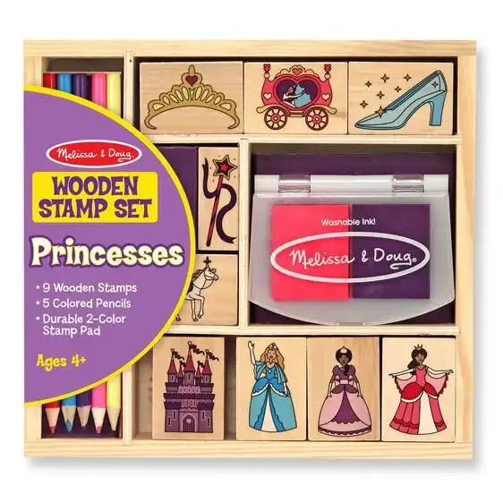 Melissa & Doug Wooden Princess Stamp Set