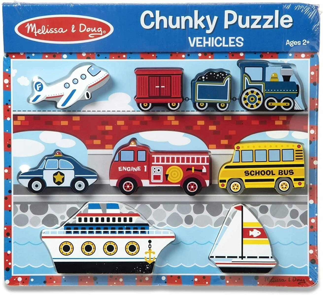 Melissa & Doug Vehicles Chunky Puzzle