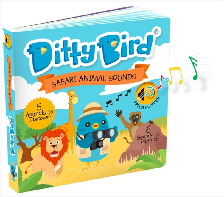 Ditty Bird Safari Animal Sounds Board Book