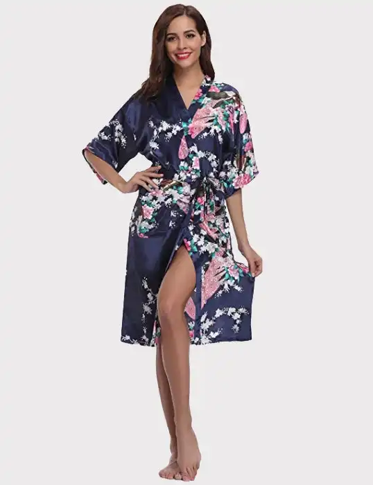 Women's Japanese Inspired Kimono - Blue