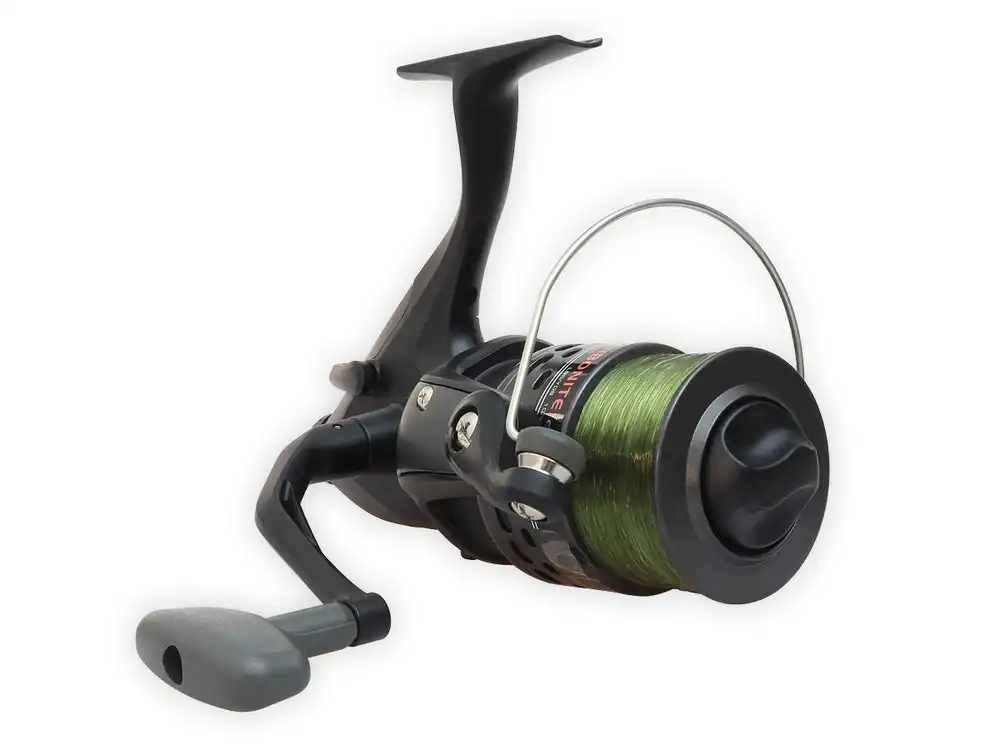 Okuma Carbonite XP140 Baitfeeder Spinning Fishing Reel with Spare Graphite Spool