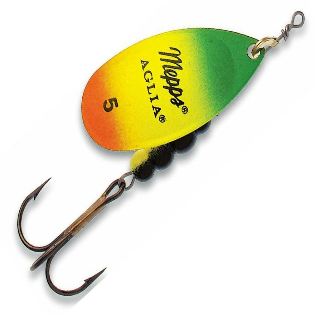 Mepps Lures Aglia Fluo Spinner - Firetiger Spinnerbait Fishing Lure