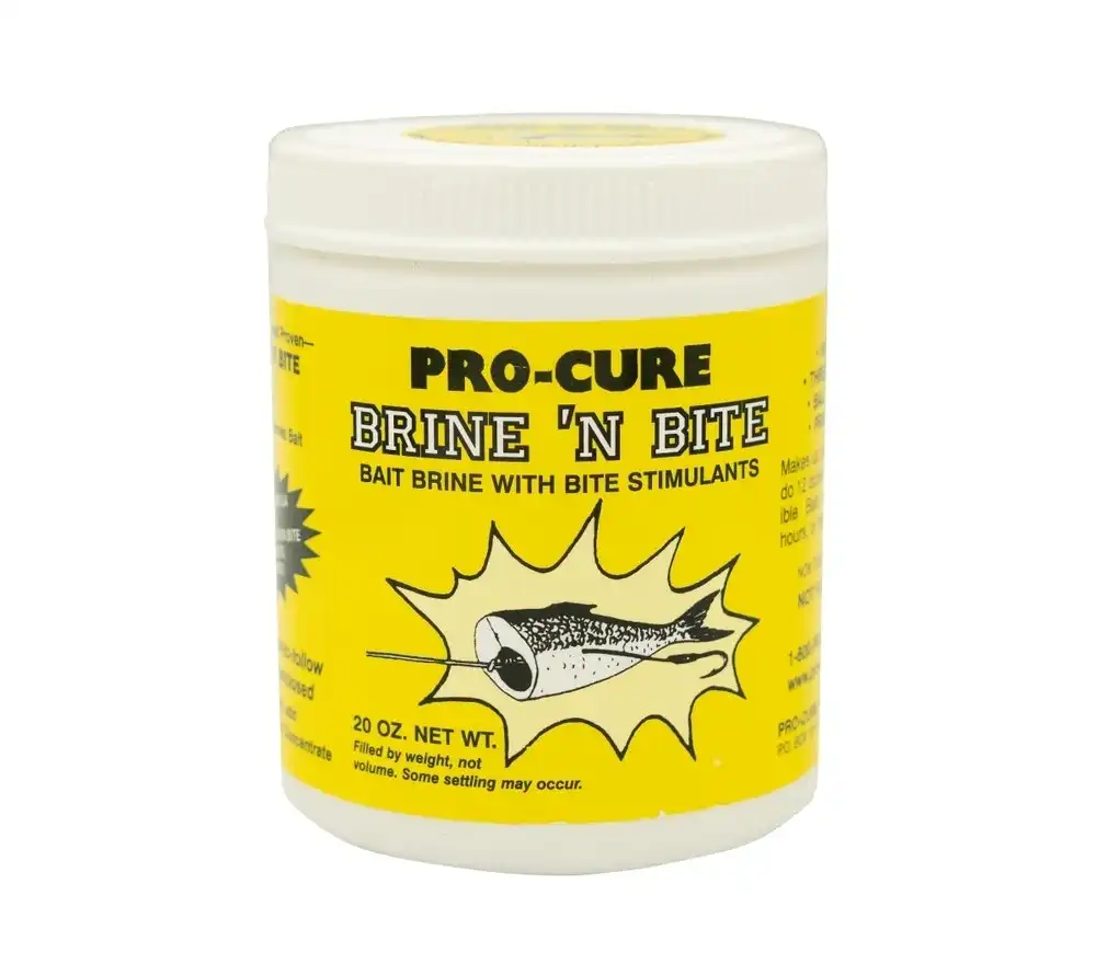 20oz Tub of Pro-Cure Brine 'N Bite Bait Toughener With Bite Stimulants