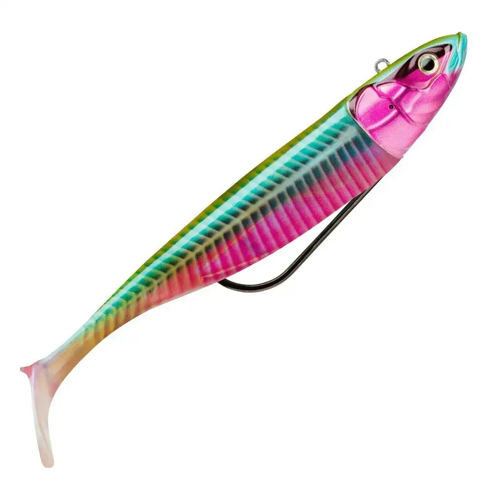 2 Pack of Rigged 9cm Storm Biscay Shad Soft Body Fishing Lures - Spooky Sand Eel