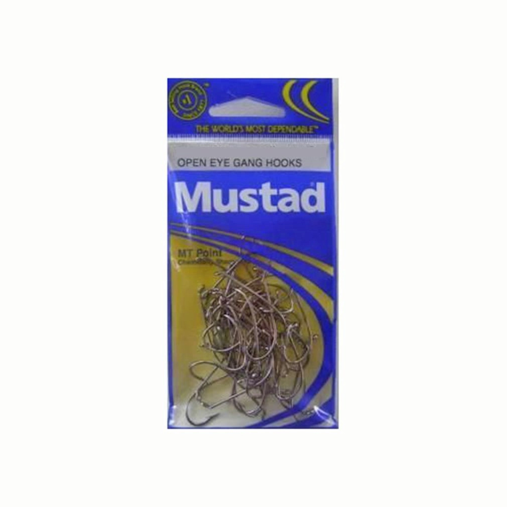 Size 3/0 Mustad 4202bln M.T Point Gang Hooks Chem Sharp Qty 33 Fishing Hooks