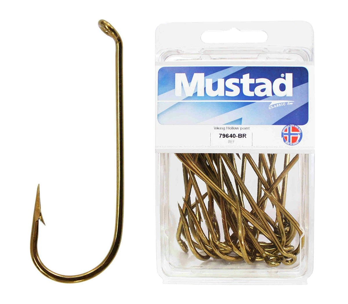 1 Box of Mustad 79640 Bronze French Viking Fishing Hooks