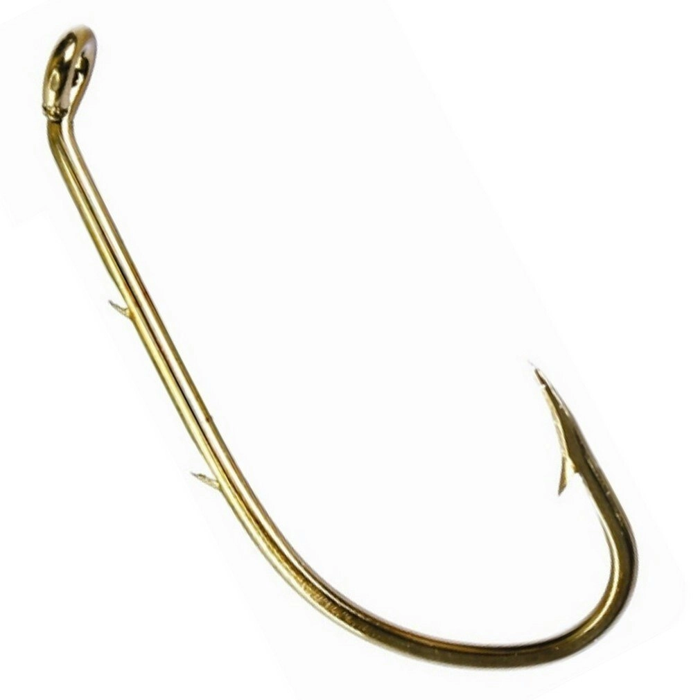 50 Pack of Eagle Claw 6030B Bronze Double Sliced Baitholder Fishing Hooks