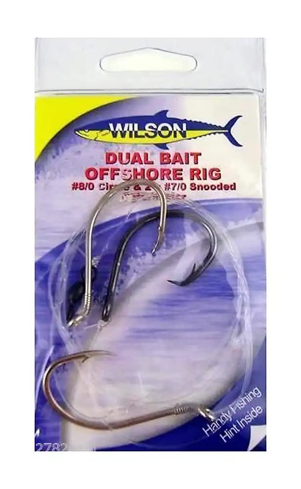 Wilson Live Dual Bait Offshore Rig - 8/0 Circle & 2 X 7/0 Snooded Paternoster