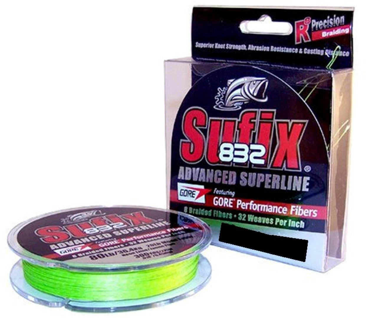 300yd Spool Sufix 832 Advanced Superline Braided Fishing Line-Neon Lime Braid