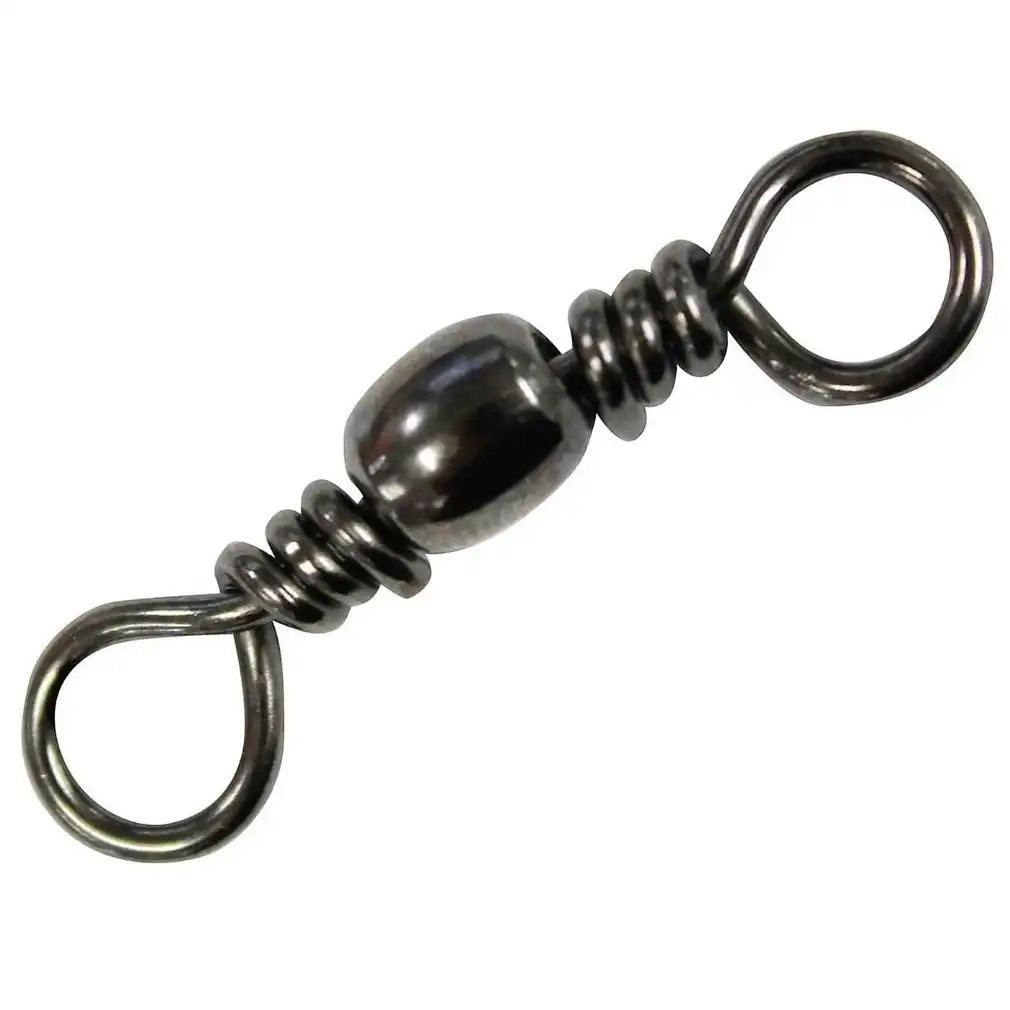 10 x Packets of Mustad Black Barrel Fishing Swivels