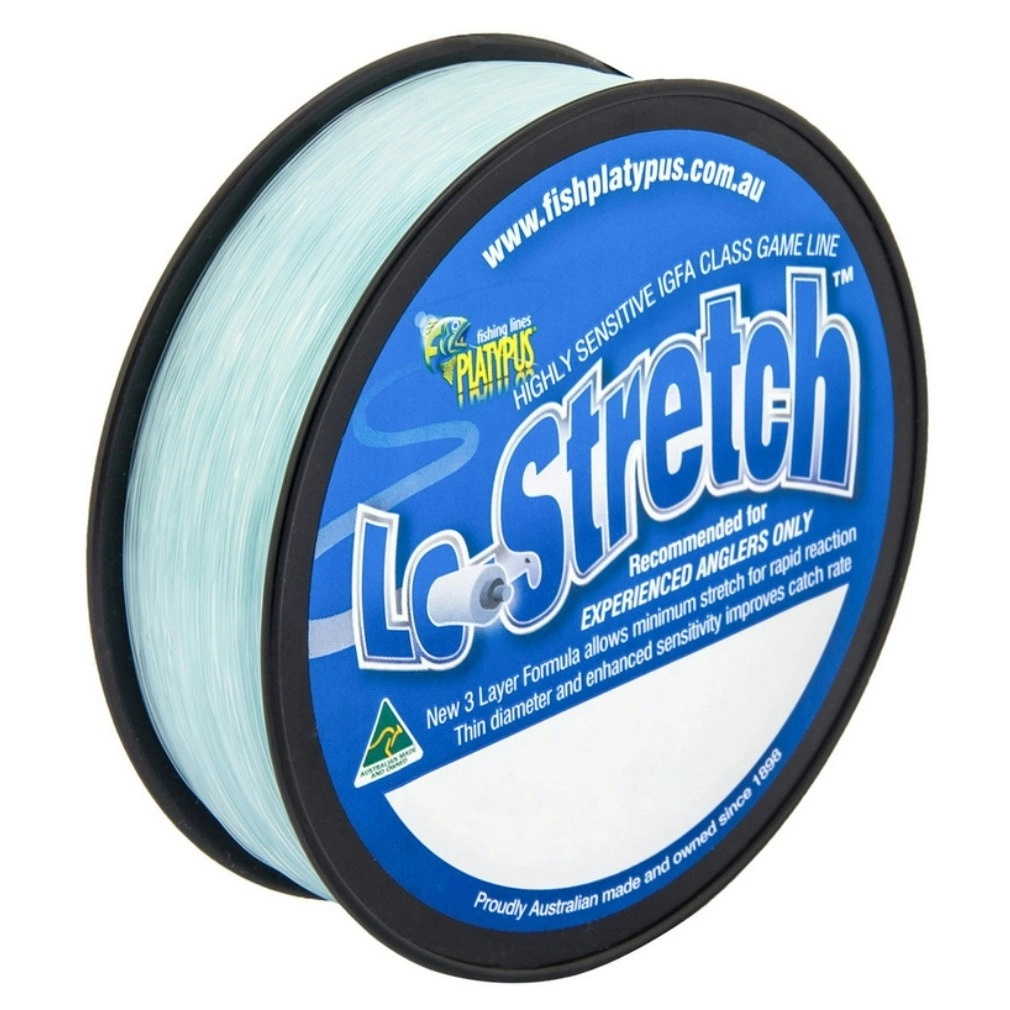 500m Spool of Blue Platypus Lo-Stretch Mono Fishing Line-IGFA Class Monofilament