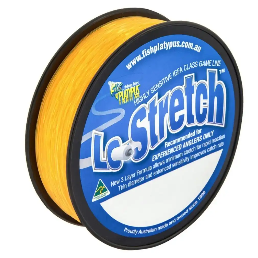 500m Spool of Orange Platypus Lo-Stretch Mono Fishing Line - IGFA Class Line