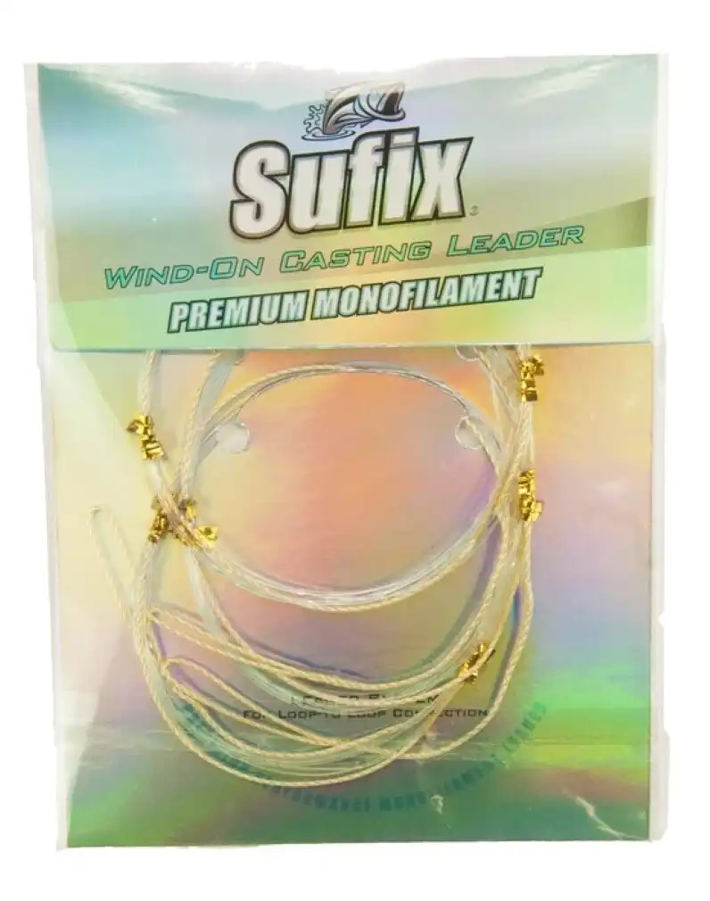 3 Pack Of Clear Sufix Wind On Premium Monofilament Fishing Leader