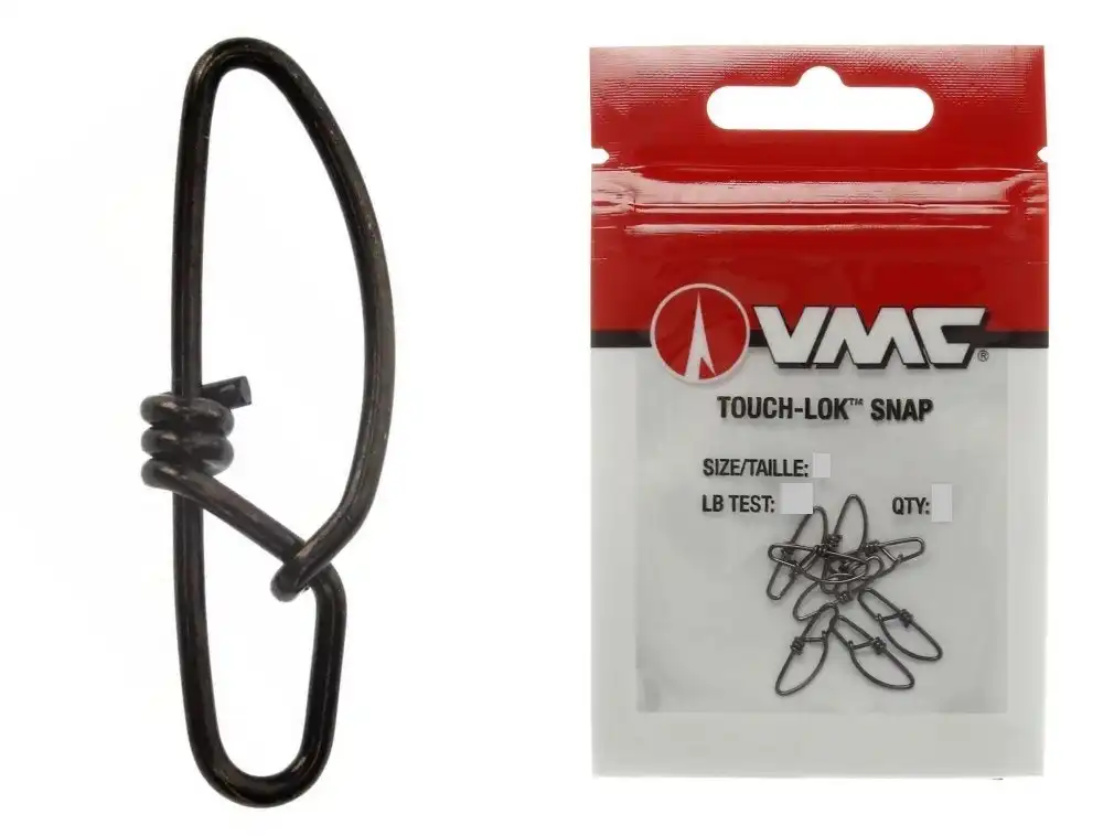 VMC Touch-Lok Snaps - Stainless Steel Fishing Snaps with Black Nickel Finish