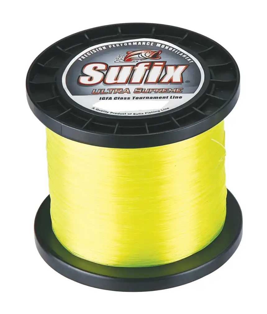 1000m Spool of Sufix Ultra Supreme IGFA Neon Yellow Monofilament Fishing Line