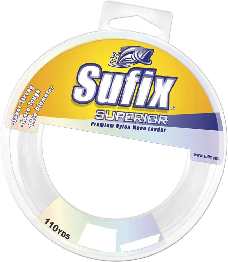 100m Spool of Sufix Superior Monofilament Fishing Leader -Clear Mono Leader Line