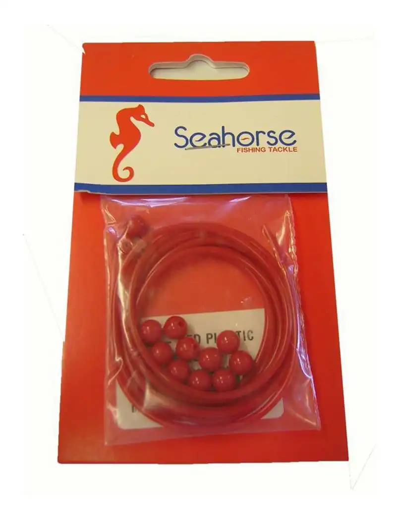 Seahorse Red Plastic Whiting Tube & Beads