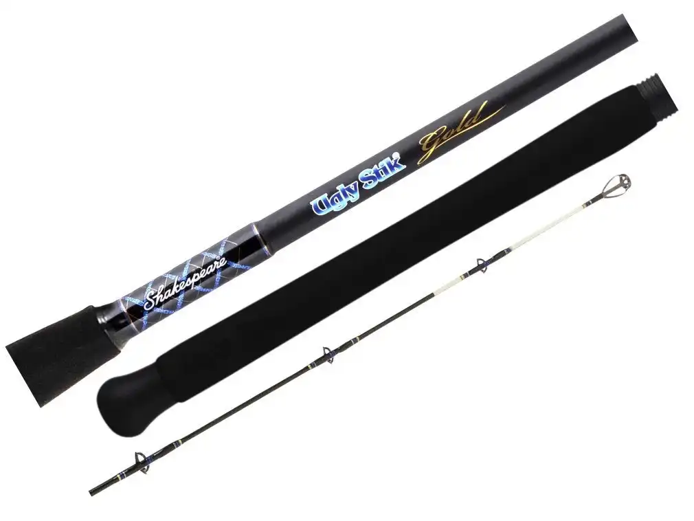 8ft Ugly Stik Gold 5-8kg Spinning Fishing Rod - 2 Piece Spin Rod