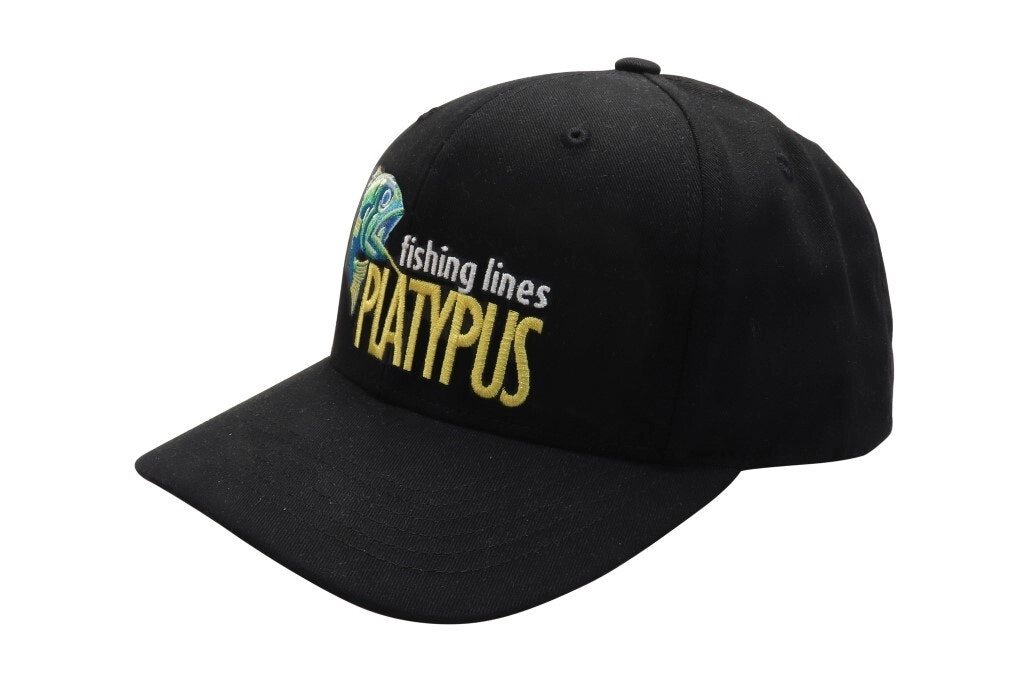 Platypus Fishing Lines Black Cap - Fishing Hat with Adjustable Snap Closure