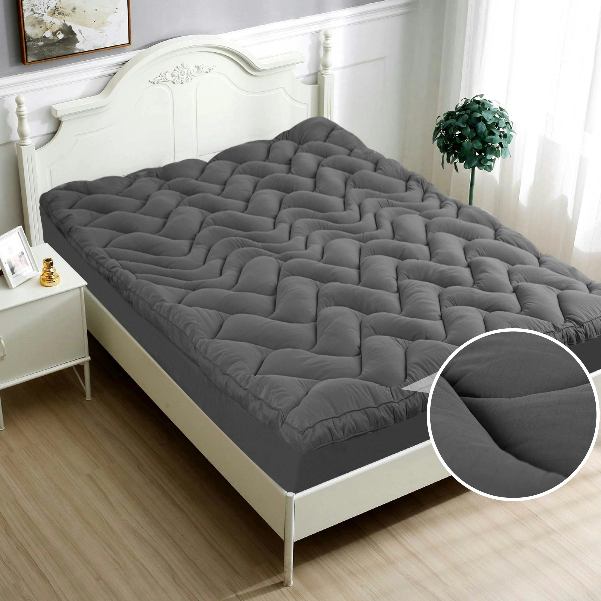 Ramesses 1000GSM Charcoal Mattress Topper