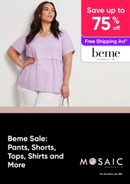 Beme Sale - Pants, Shorts, Tops, Shirts and More - up to 75% off