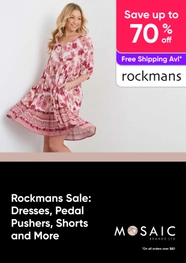 Rockmans Sale - Dresses, Pedal Pushers, Shorts and More - up to 70% off