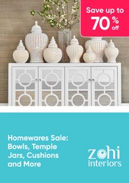 Homewares Sale: Bowls, Temple Jars, Cushions and More – up to 70% off