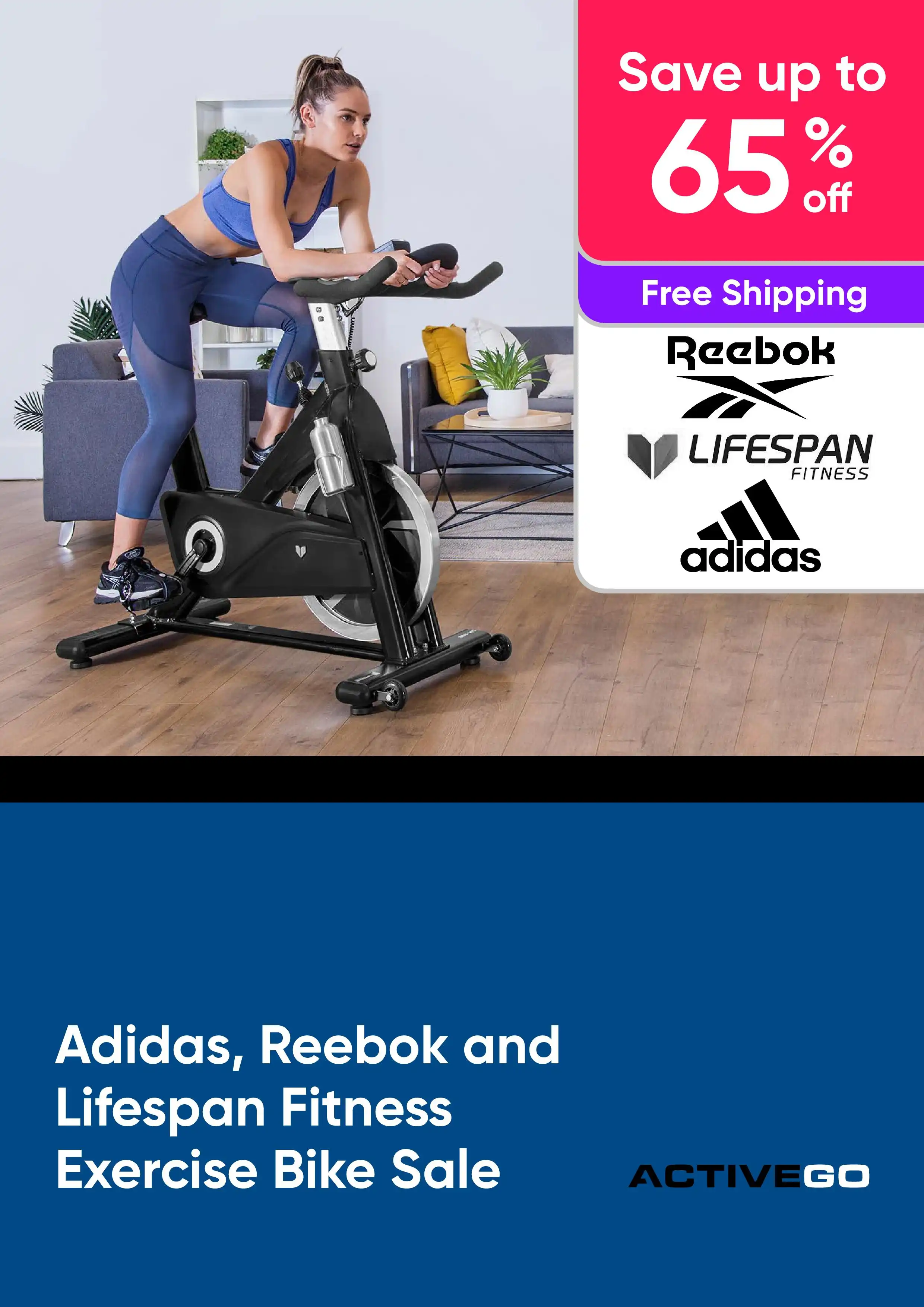 Adidas, Reebok and Lifespan Fitness Exercise Bike Sale - Save up to 65% off