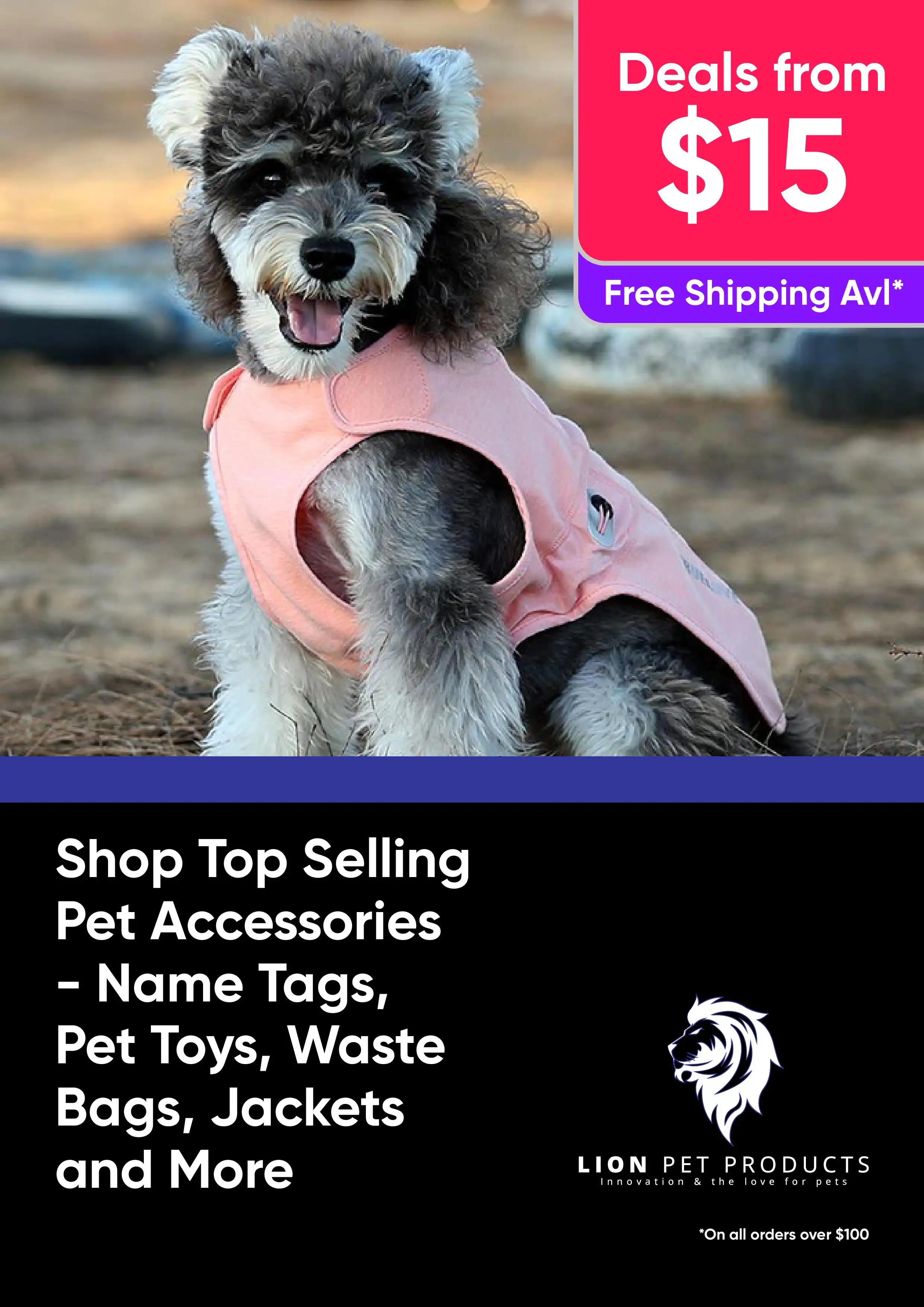 Shop Top Selling Pet Accessories - Name Tags, Pet Toys, Waste Bags, Jackets and More