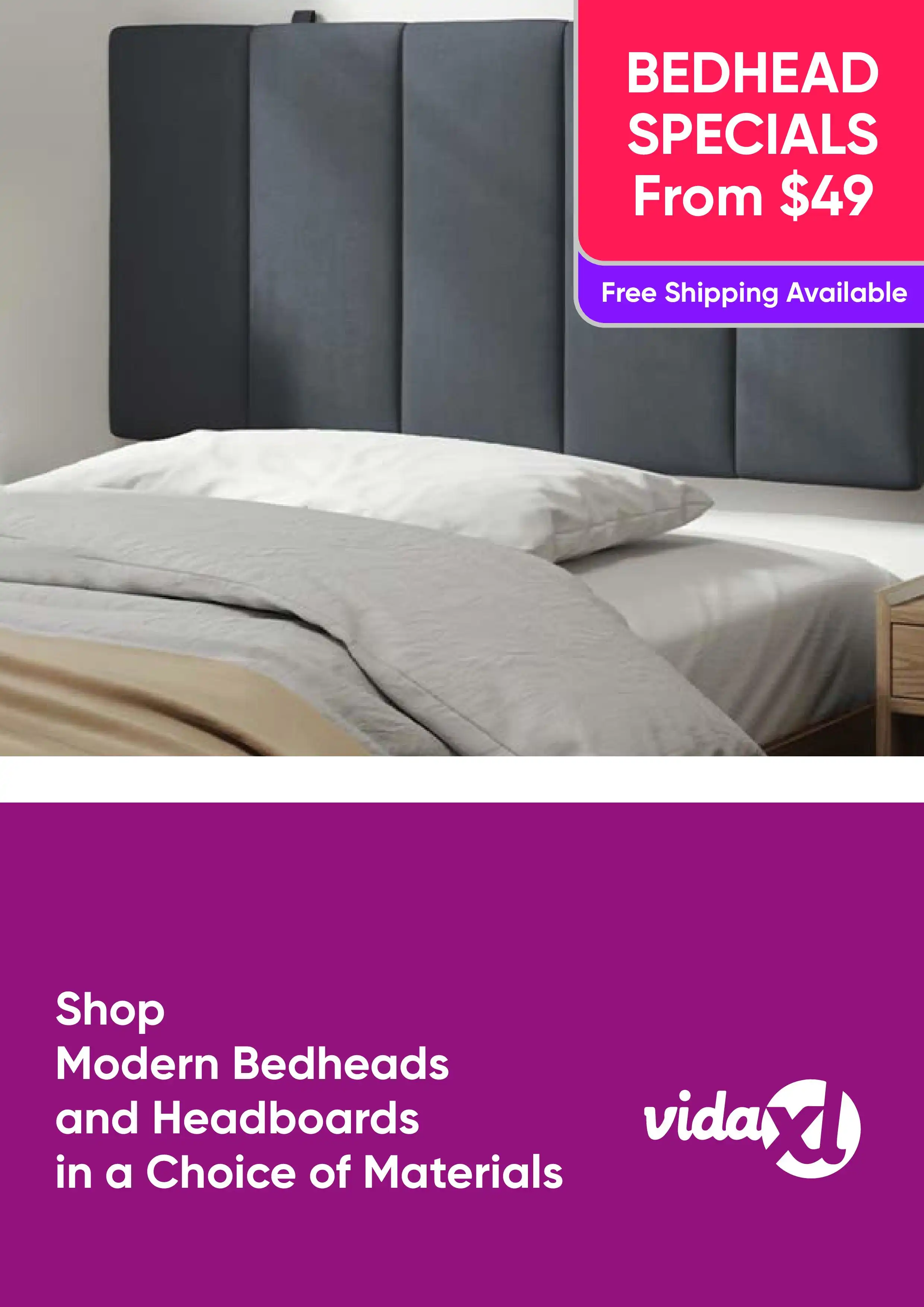 Shop Modern Bedheads and Headboards in a Choice of Materials