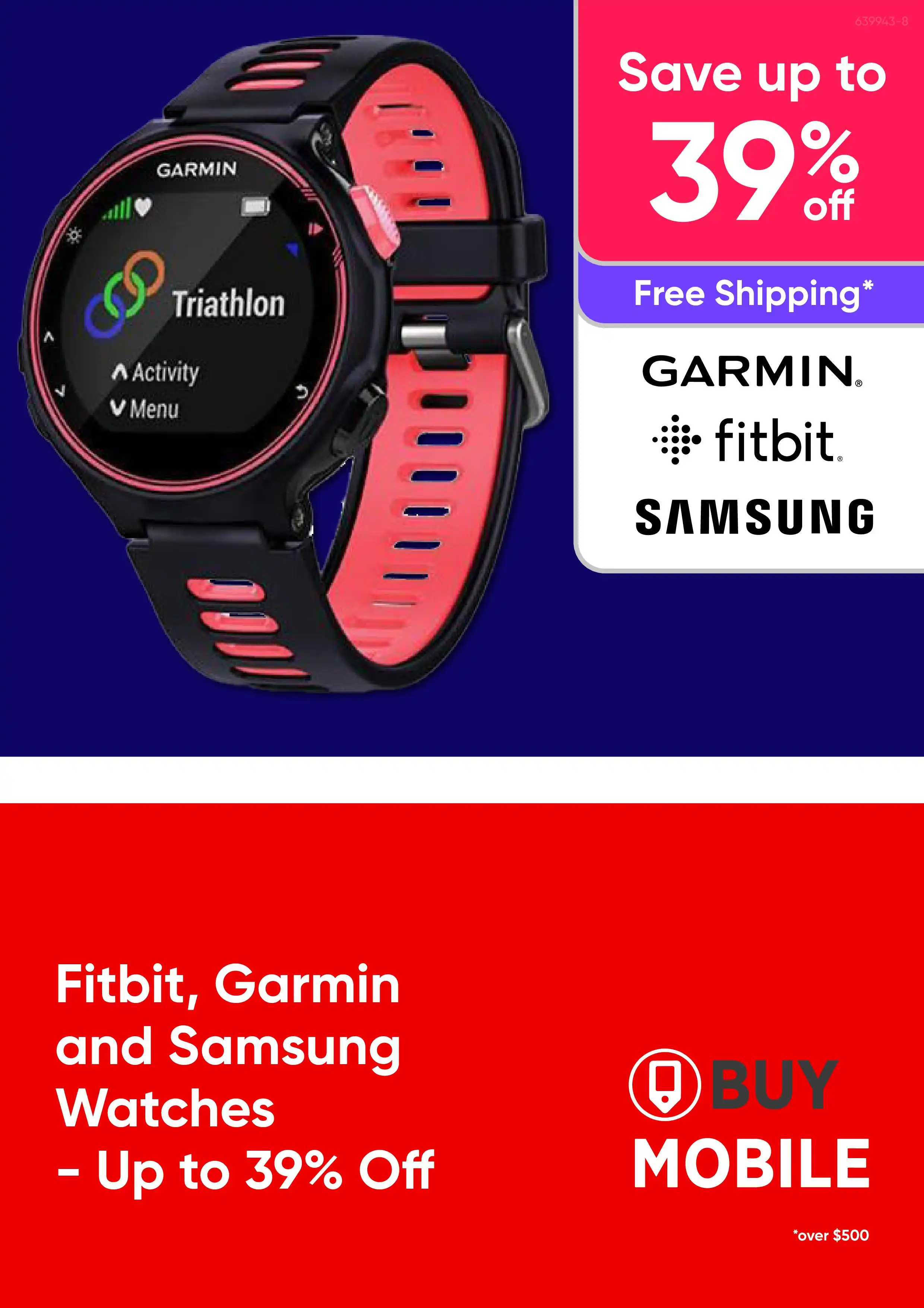 Fitbit, Garmin and Samsung Watches - Up to 39% Off