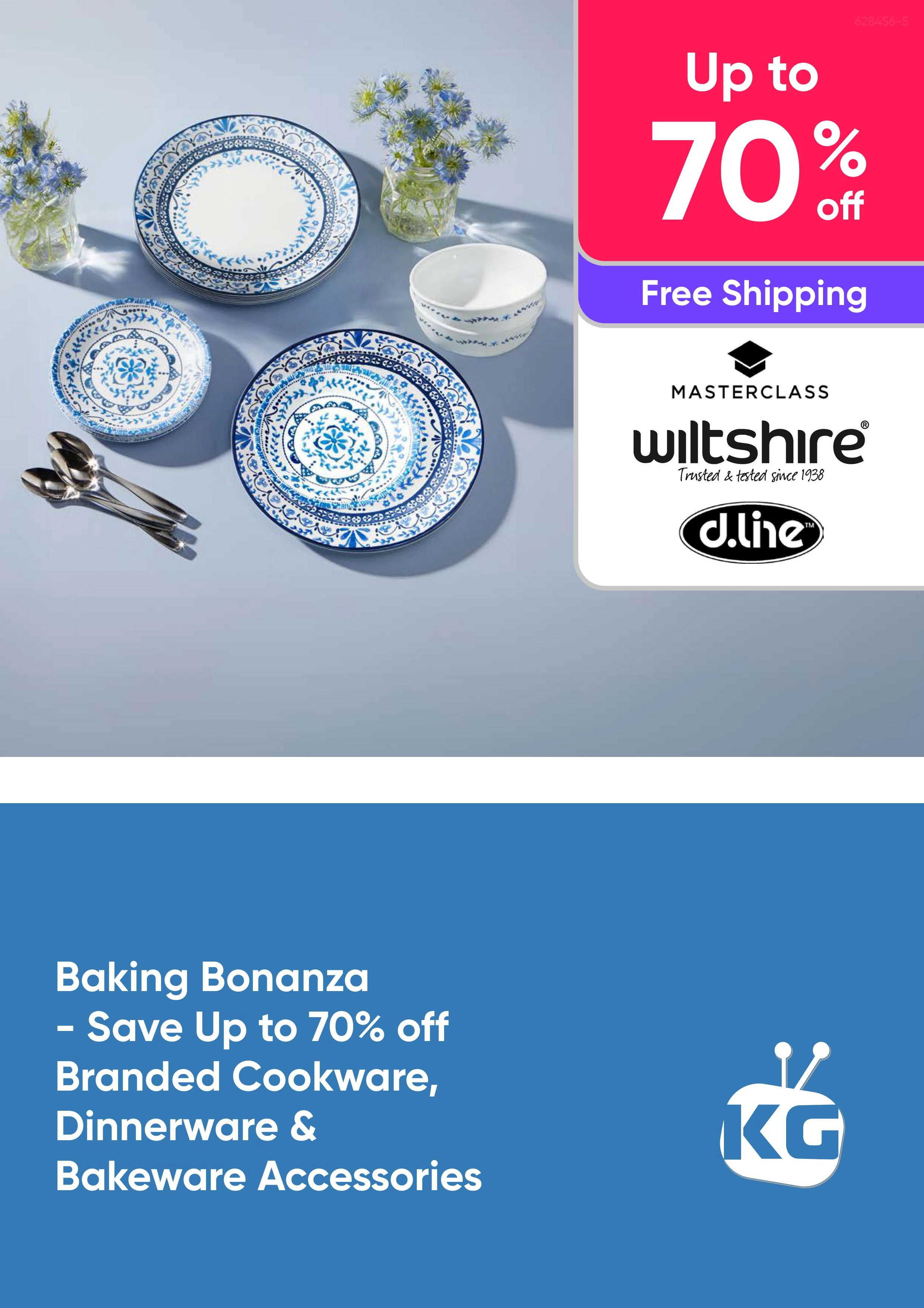 Baking Bonanza - Save Up to 70% Branded Cookware, Dinnerware and Bakeware Accessories