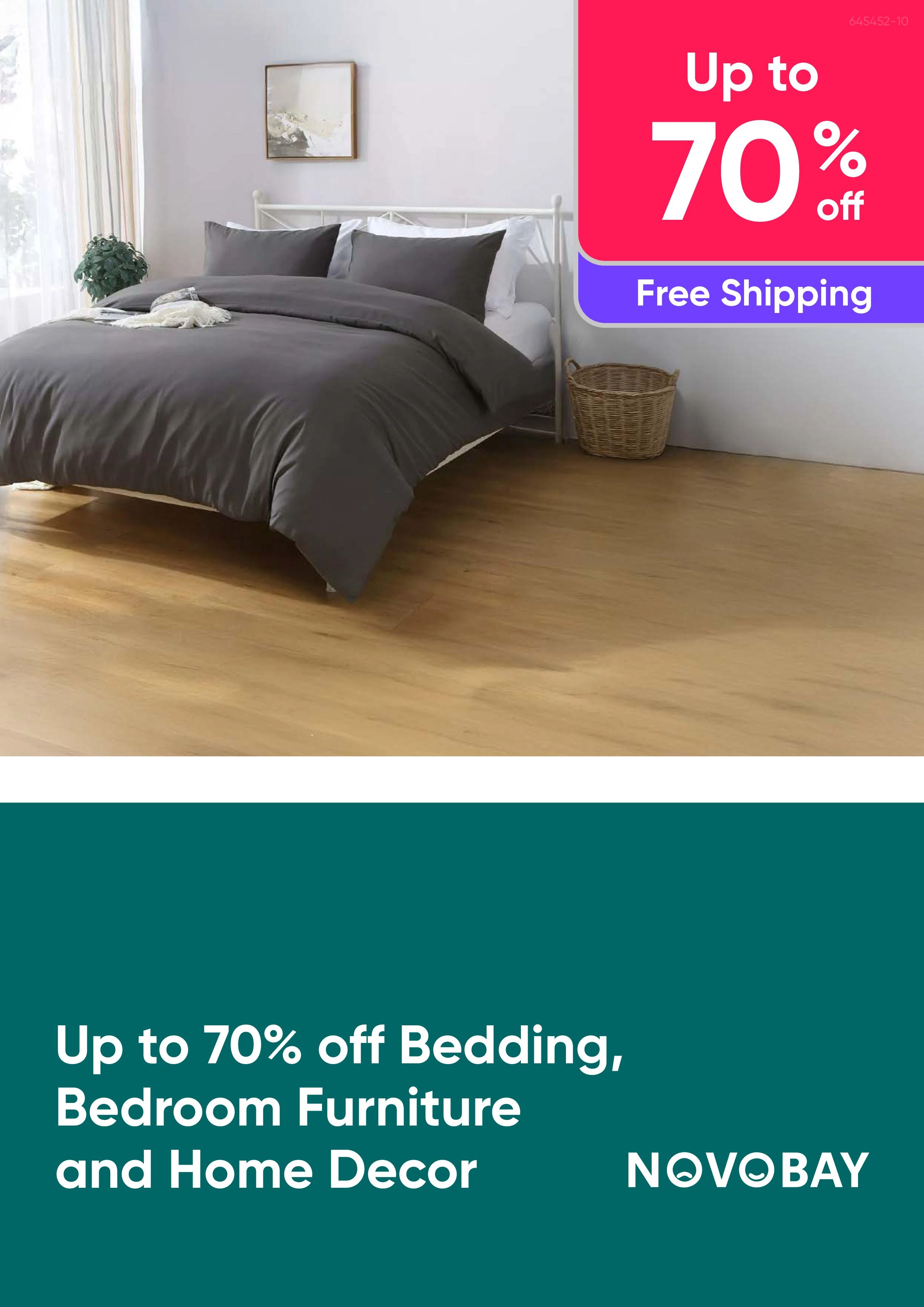 Up to 70% off Bedding, Bedroom Furniture and Home Decor